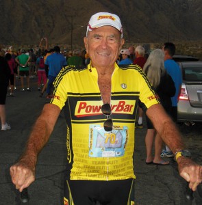 Bill Bell at the finish of the 2012 Palm Springs Tram Run