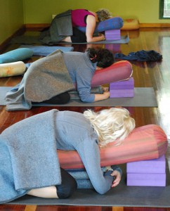 Restorative yoga emphasizes the use of propsPhoto by Jayne Robertson