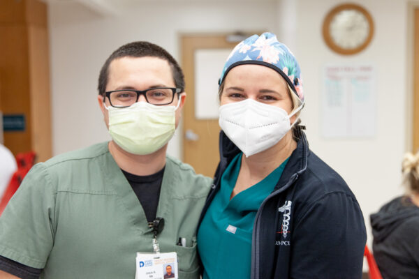 Nurses Josue Arechiga, RN and Corynn Busch, RN