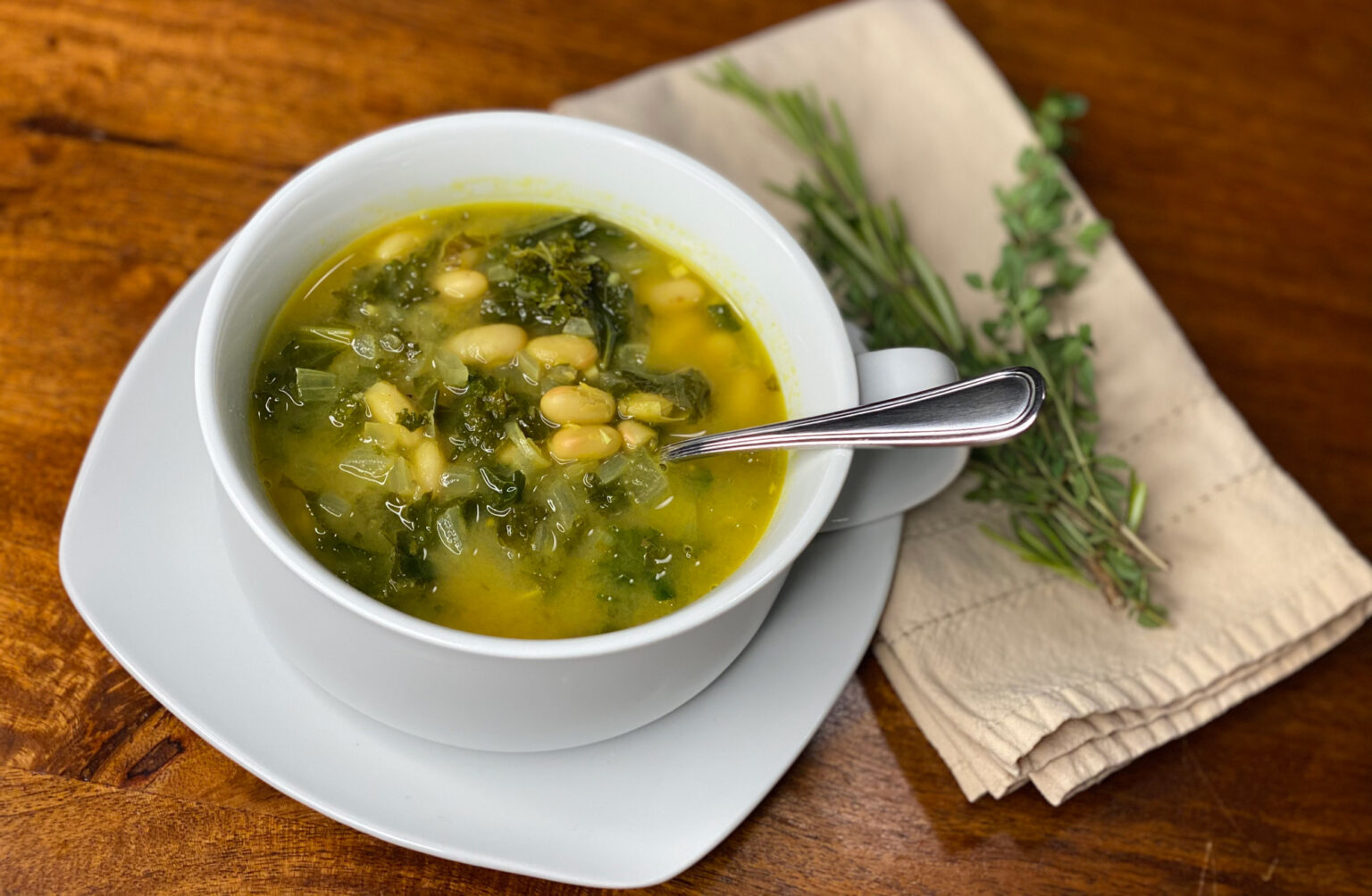 Lemony Kale And White Bean Soup Desert Health®