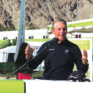 Gary Player delivers his message of good health at the Humana Challenge
