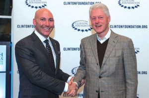 On behalf of HEI Hotels, Ryan Sistare receives well-deserved recognition from the President at the 2013 Clinton Conference