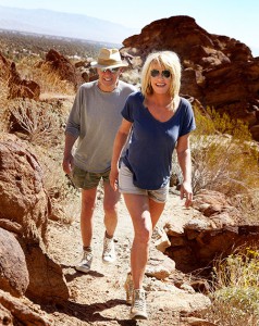 Suzanne and Alan hiking Desert trails