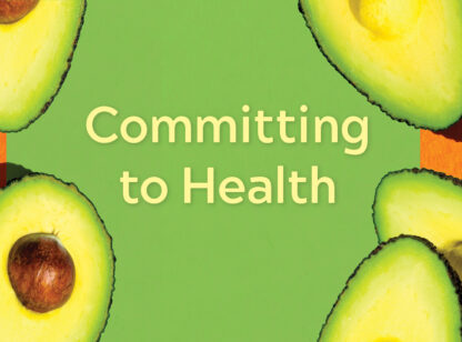 Committing to health with image of avocados