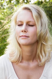 woman meditating