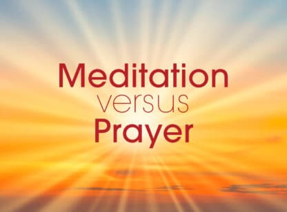 meditation versus prayer